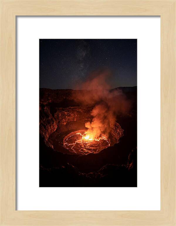 Nyiragongo Volcano Lava Lake At Night
