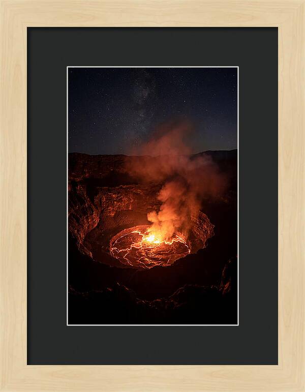 Nyiragongo Volcano Lava Lake At Night