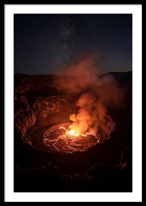Nyiragongo Volcano Lava Lake At Night