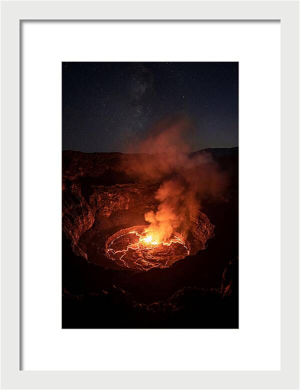 Nyiragongo Volcano Lava Lake At Night