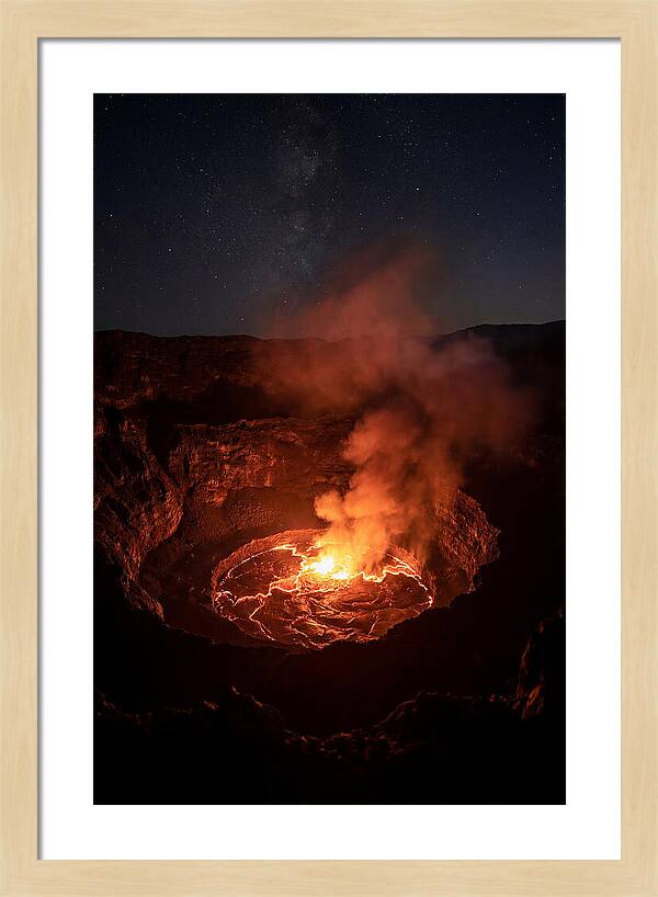 Nyiragongo Volcano Lava Lake At Night