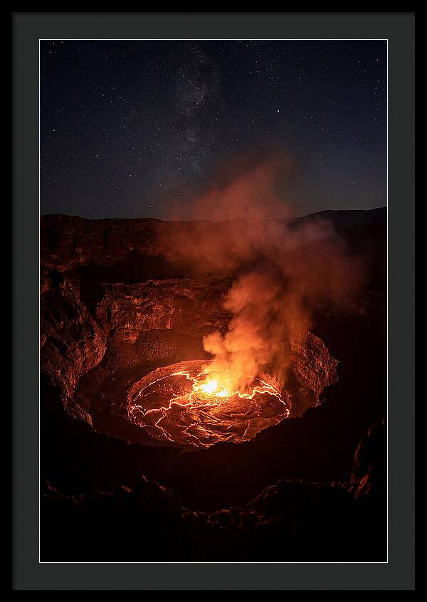 Nyiragongo Volcano Lava Lake At Night