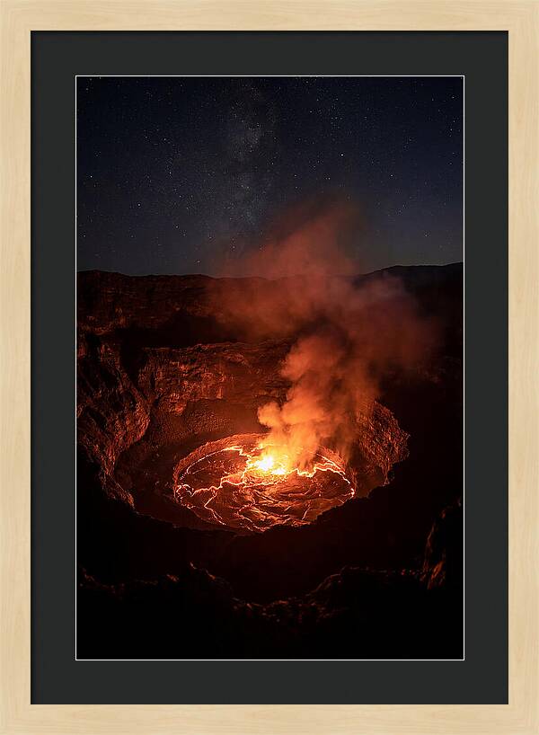 Nyiragongo Volcano Lava Lake At Night