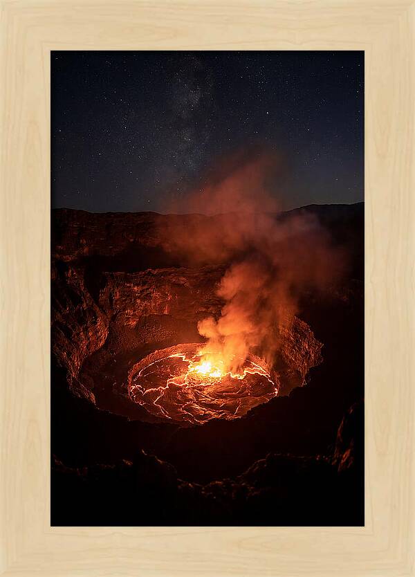 Nyiragongo Volcano Lava Lake At Night