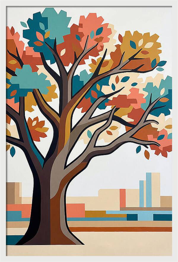 Oak Tree In Autumn Colors