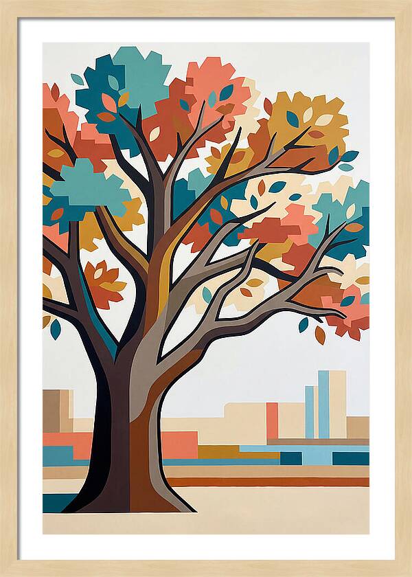 Oak Tree In Autumn Colors