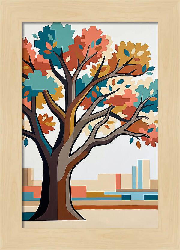 Oak Tree In Autumn Colors
