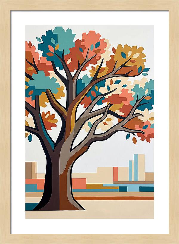 Oak Tree In Autumn Colors