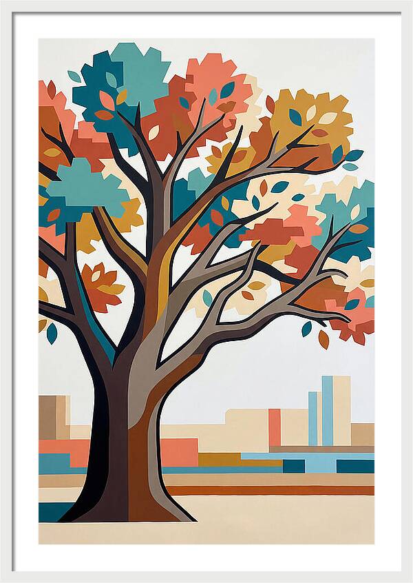 Oak Tree In Autumn Colors
