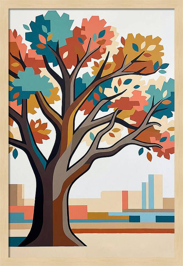 Oak Tree In Autumn Colors