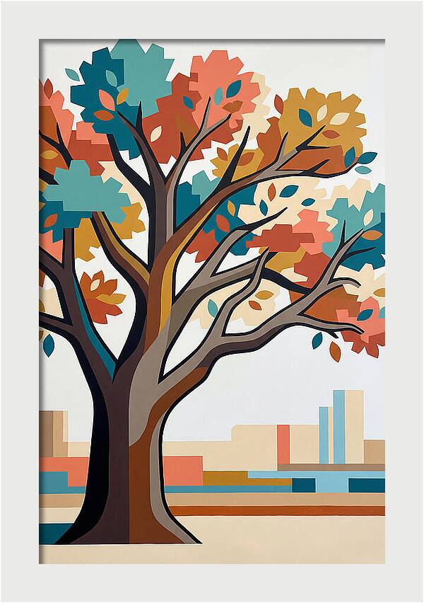 Oak Tree In Autumn Colors