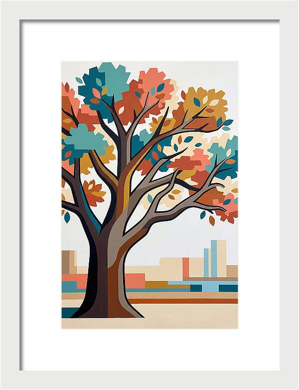 Oak Tree In Autumn Colors