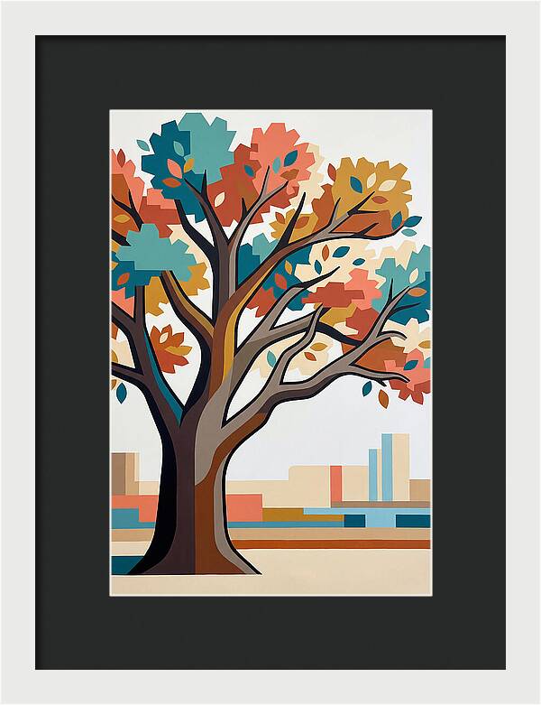 Oak Tree In Autumn Colors