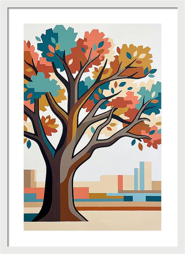 Oak Tree In Autumn Colors