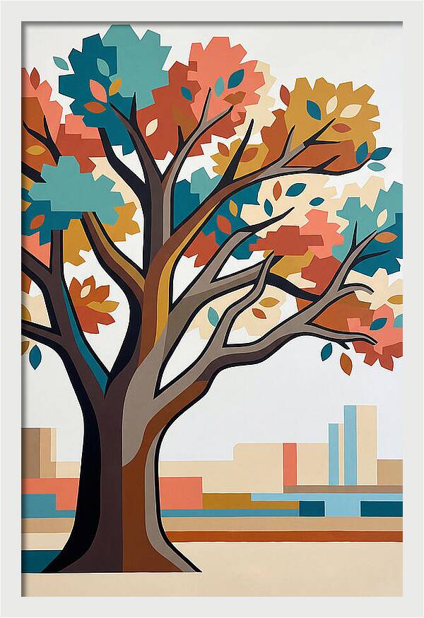 Oak Tree In Autumn Colors