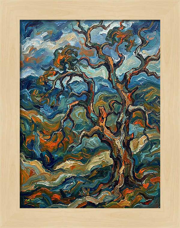 Oak Tree In Expressionist Style