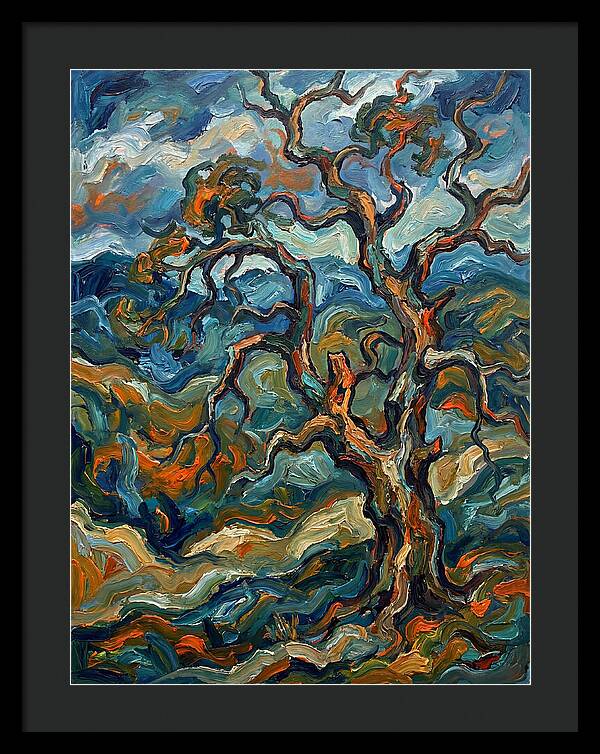 Oak Tree In Expressionist Style