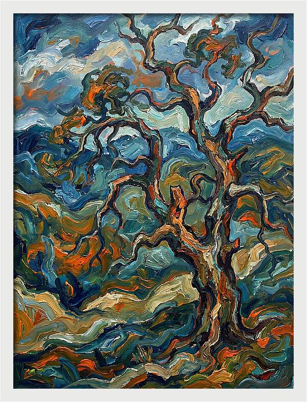 Oak Tree In Expressionist Style