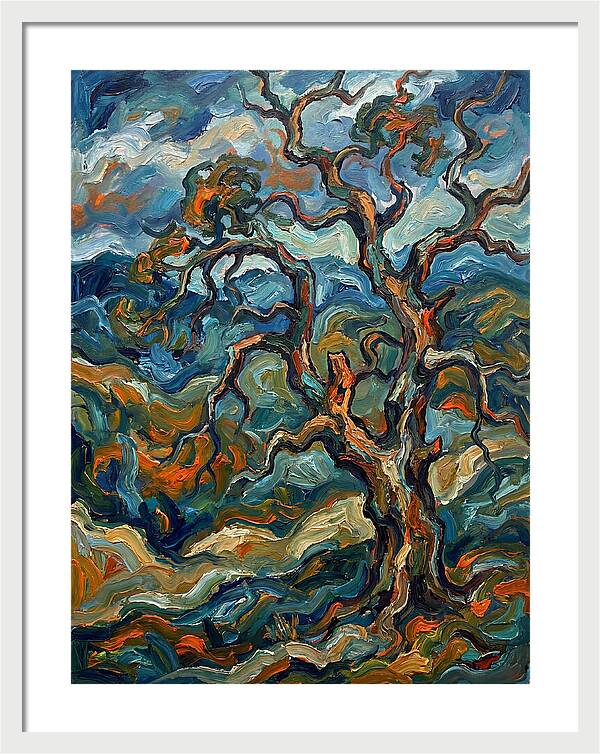 Oak Tree In Expressionist Style