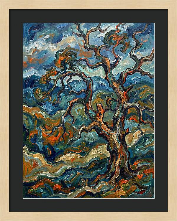 Oak Tree In Expressionist Style
