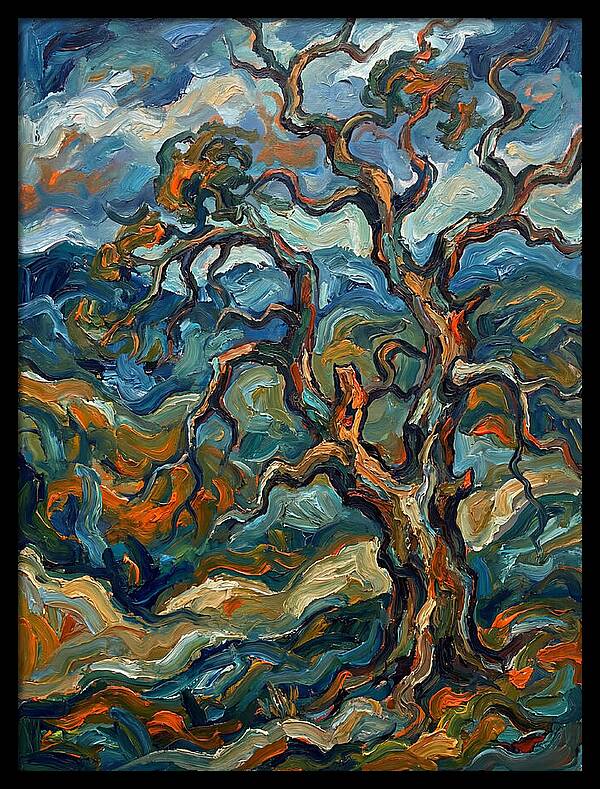 Oak Tree In Expressionist Style