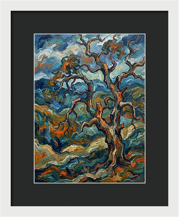 Oak Tree In Expressionist Style