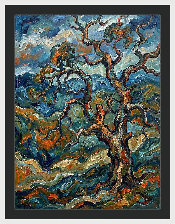 Oak Tree In Expressionist Style