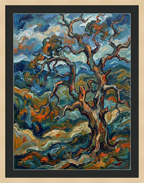 Oak Tree In Expressionist Style