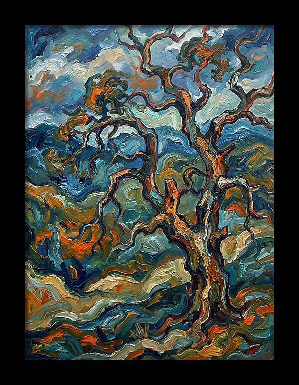 Oak Tree In Expressionist Style