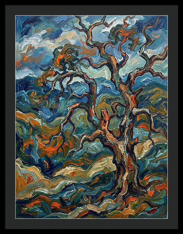 Oak Tree In Expressionist Style