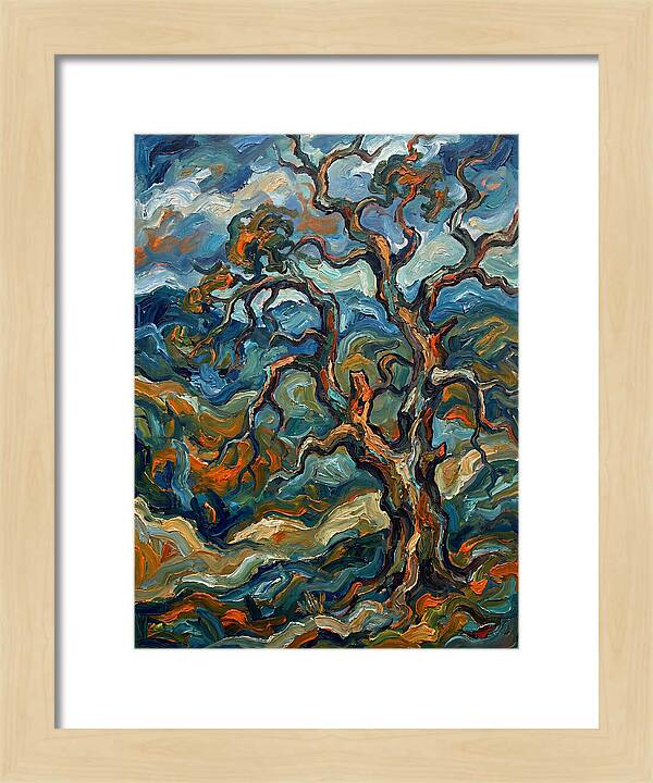 Oak Tree In Expressionist Style