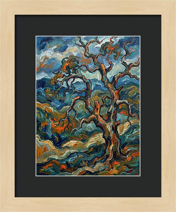 Oak Tree In Expressionist Style