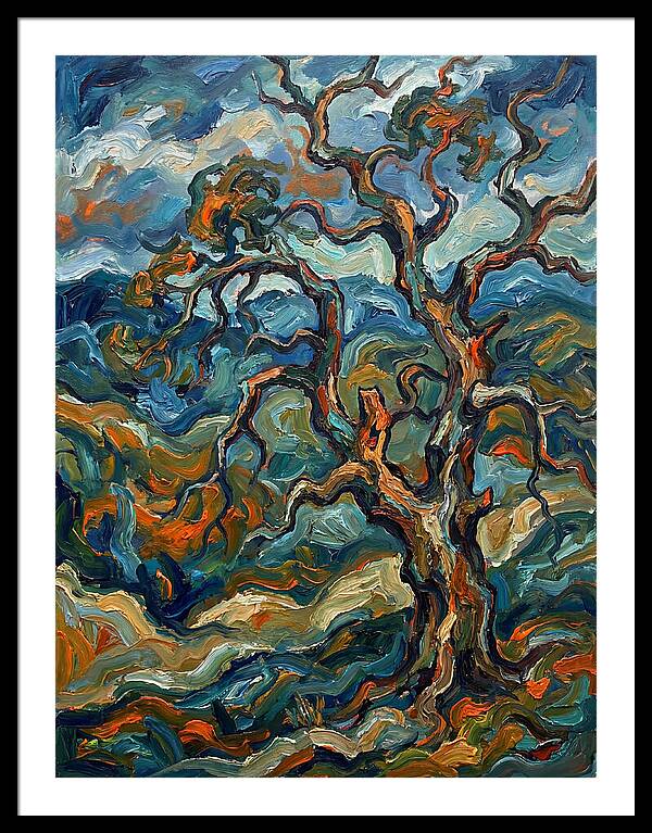 Oak Tree In Expressionist Style