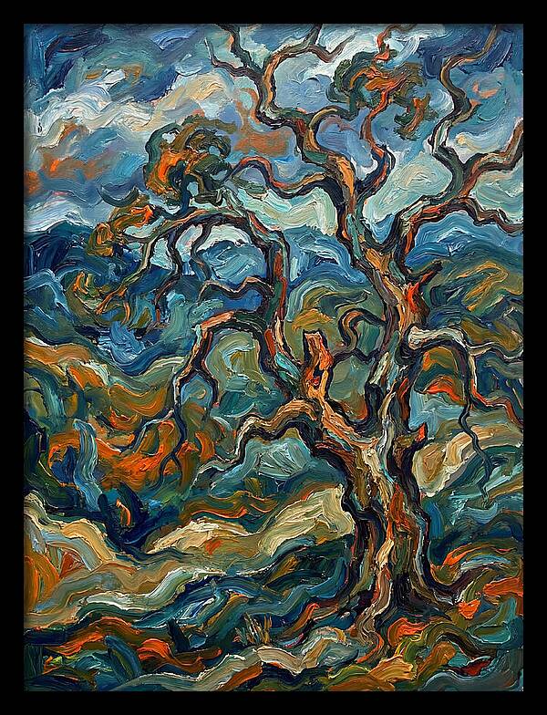 Oak Tree In Expressionist Style