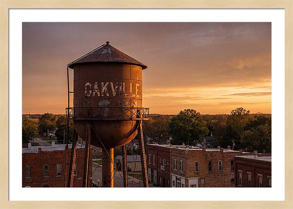 Oakville Water Tower At Sunset