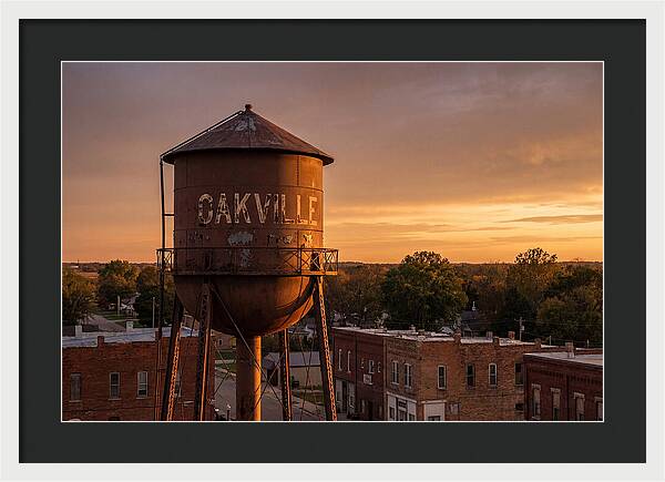 Oakville Water Tower At Sunset