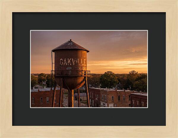 Oakville Water Tower At Sunset