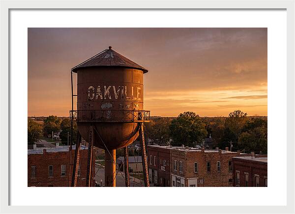 Oakville Water Tower At Sunset
