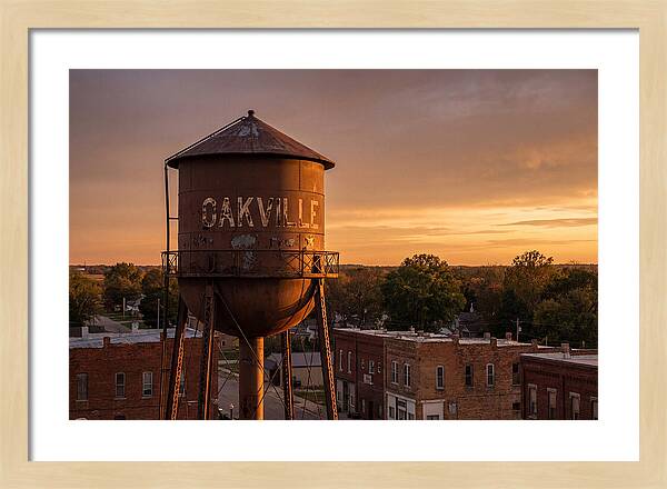 Oakville Water Tower At Sunset