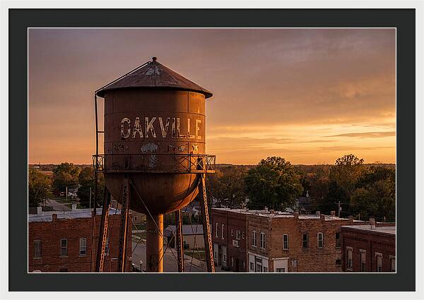 Oakville Water Tower At Sunset