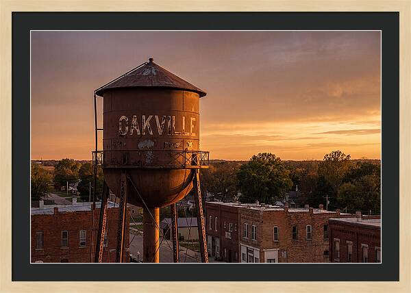 Oakville Water Tower At Sunset