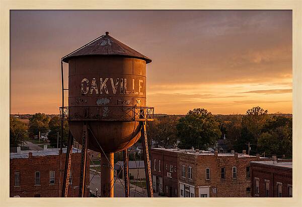 Oakville Water Tower At Sunset