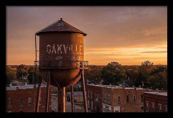 Oakville Water Tower At Sunset