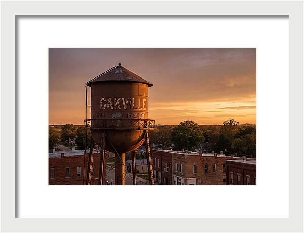 Oakville Water Tower At Sunset