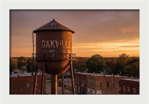 Oakville Water Tower At Sunset