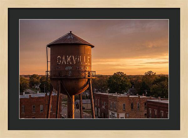 Oakville Water Tower At Sunset
