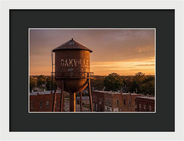 Oakville Water Tower At Sunset