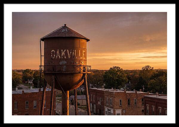 Oakville Water Tower At Sunset
