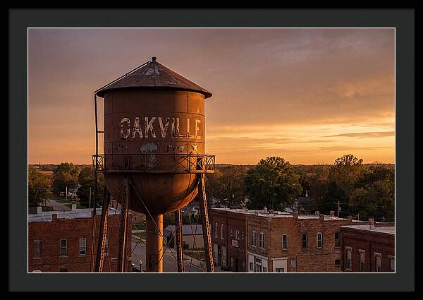Oakville Water Tower At Sunset