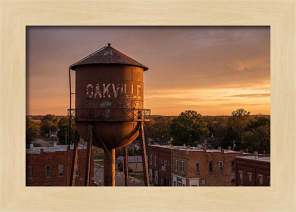 Oakville Water Tower At Sunset